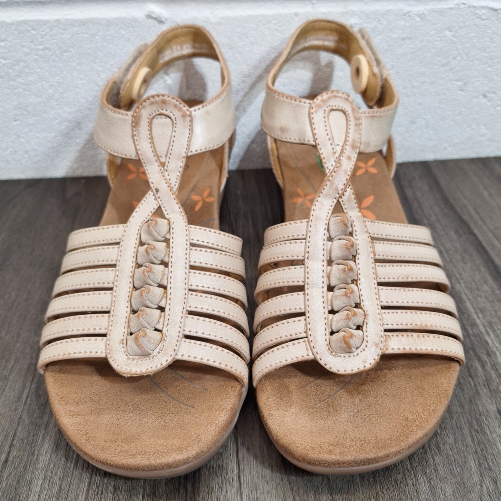 Baretraps Hermine Champagne Metallic Wedge Sandals Women's Size 9 M Memory Foam - Picture 5 of 8